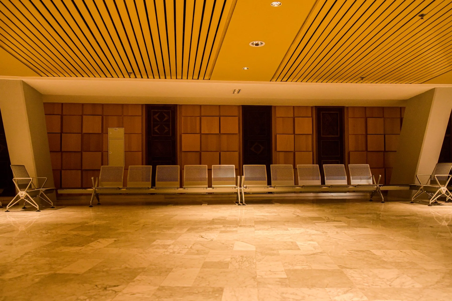 Restored public foyer at the National Arts Theatre, Iganmu