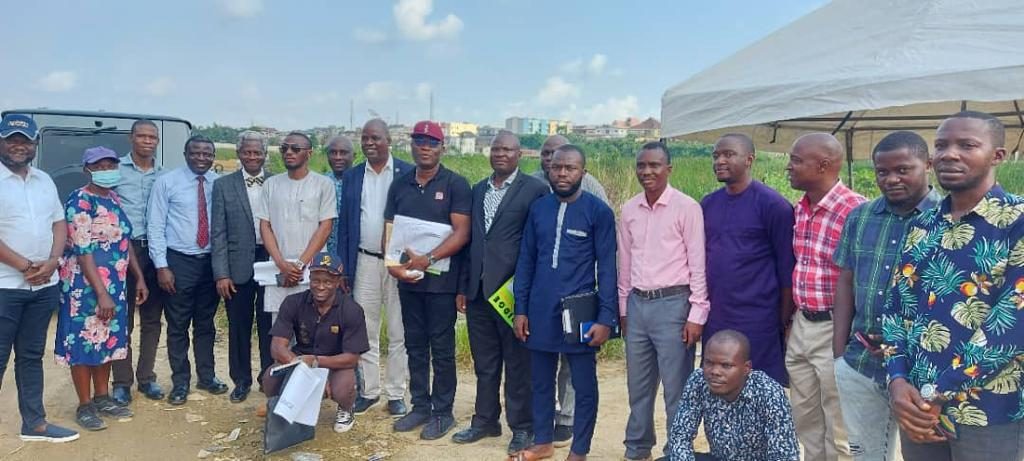 The project team gathered on site at Toll Heights