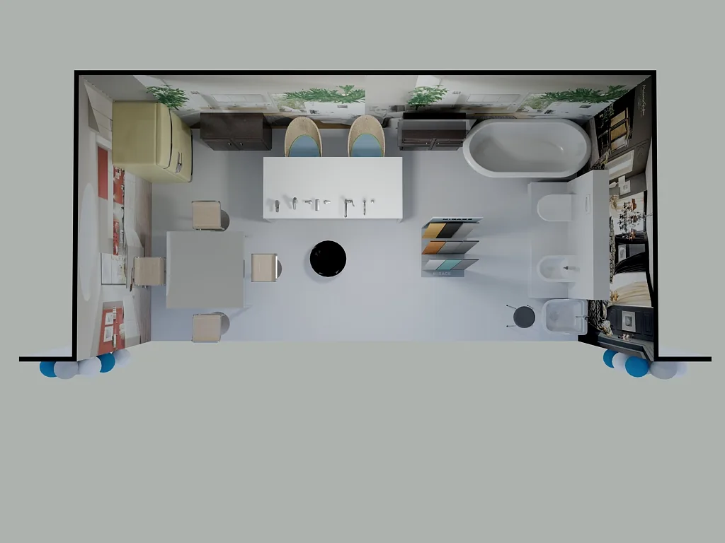 Overhead view of the Mirage exhibition booth