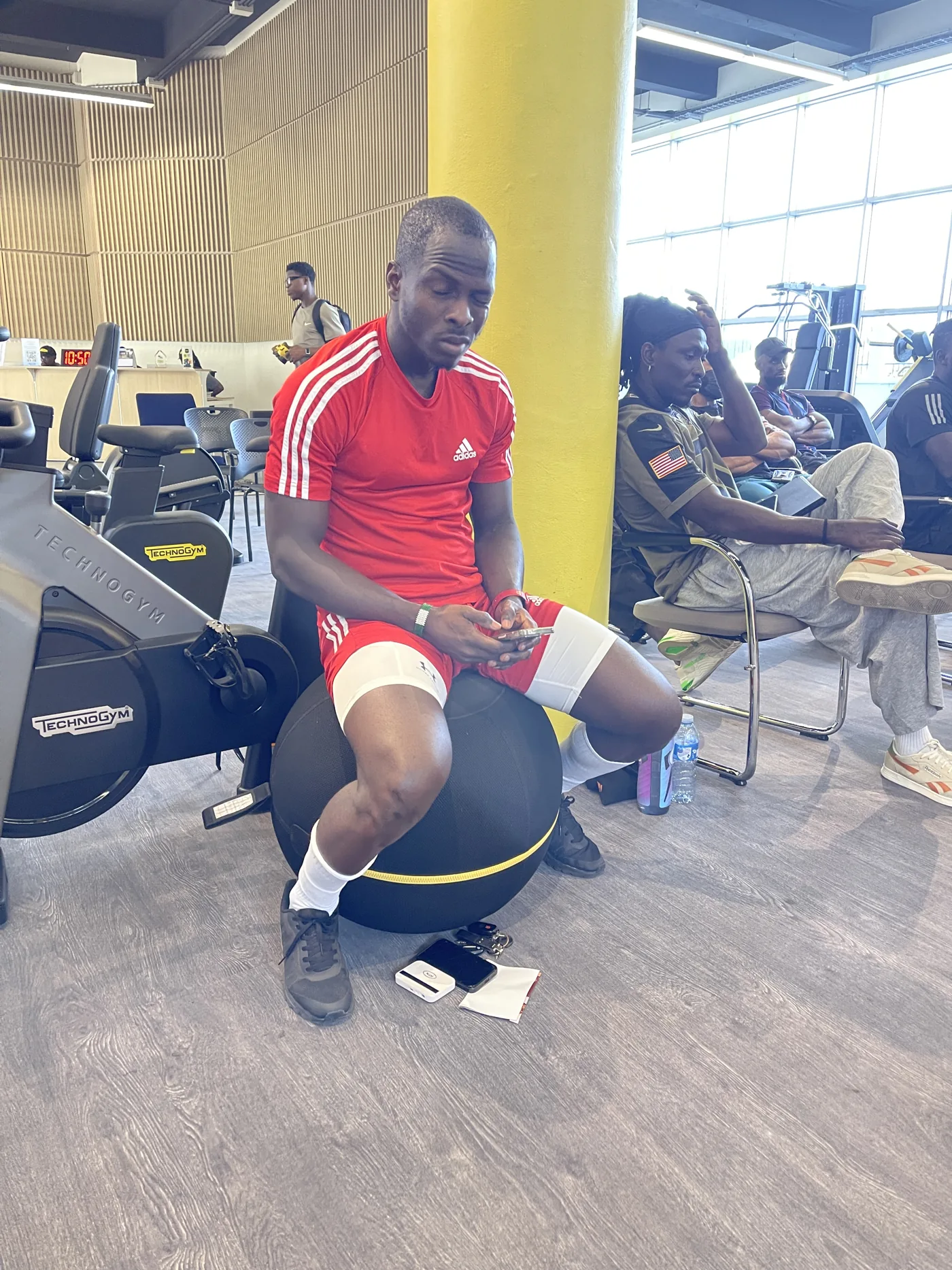 Trainer demonstrating equipment during the session